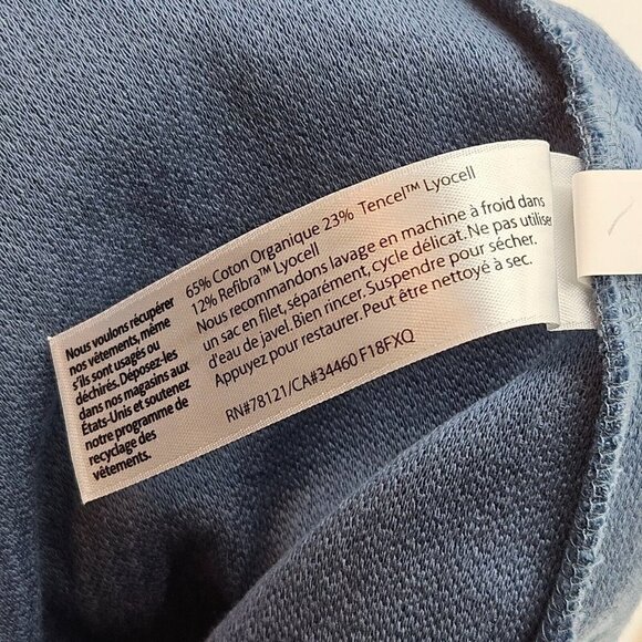 Eileen Fisher Organic Cotton Open Front Cardigan Blue Women's M Knit Minimalist - Picture 9 of 12